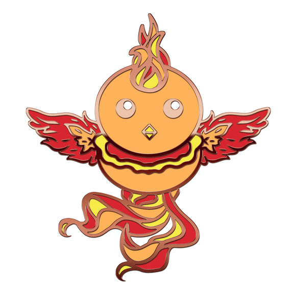 Fire Phoenix Critter Enamel Pin